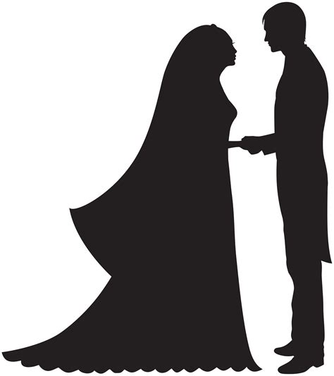 Bride And Groom Silhouette Png