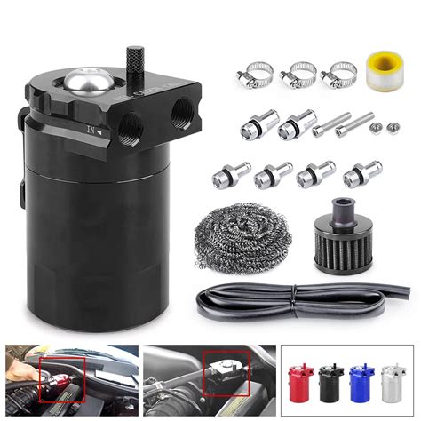 Oil Reservoir Fuel Tank 300ml Car Universal Baffled Aluminum Oil Catch