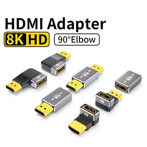 Adaptateur M Le Vers Femelle Compatible HDMI 8K C Ble HDMI Pour HDTV