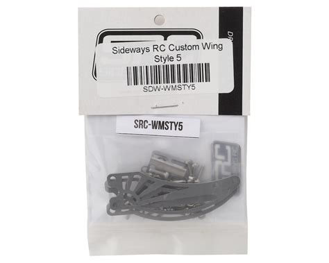 Sideways RC Scale Drift Custom Wing Mount Silver Style 5 SDW