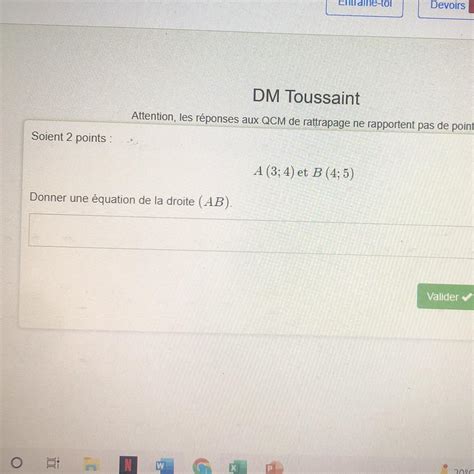 Bonsoir Jaurais Besoin Daide Pour Cet Exercice De Maths Sil Vous