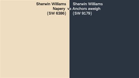 Sherwin Williams Napery Vs Anchors Aweigh Side By Side Comparison