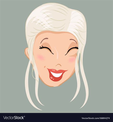 Emoticon Blonde Laugh Royalty Free Vector Image