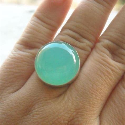 Buy Seafoam Chalcedony Ring Sea Green Chalcedony Ring In Sterling