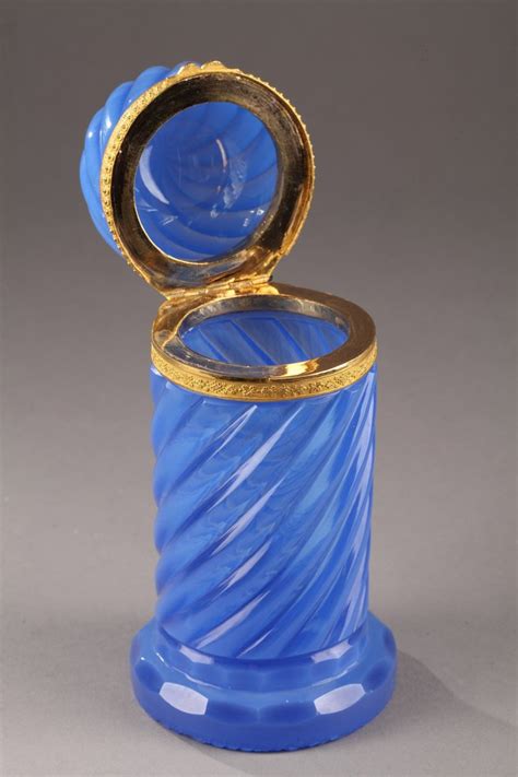 Proantic Early 19th Century Blue Opaline Box