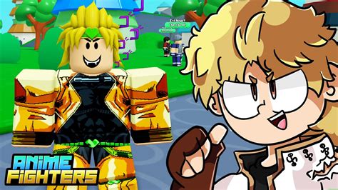 Dio Brando Jogando Anime Fighters Simulator Roblox Youtube