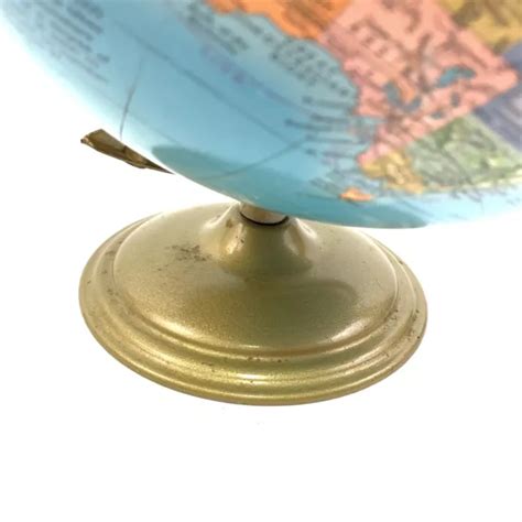 Vintage Crams Imperial World Globe Metal Stand Usa