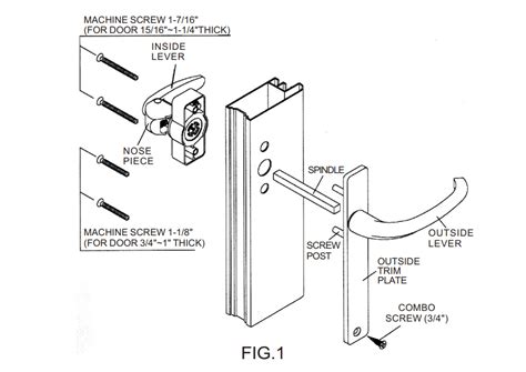 Lever Handle Surface Mount Fits Solid Core Doors Larson Parts Store