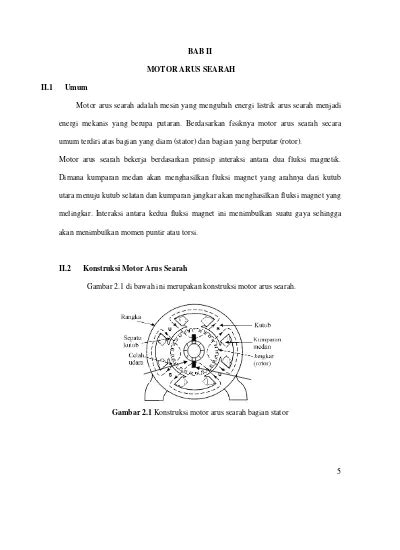 Bab Ii Motor Arus Searah Ii Umum Analisis Perbandingan Uji