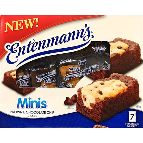 Entenmanns Minis Brownie Chocolate Chip Cakes Delicious Yummy Tasty 7ct Individually