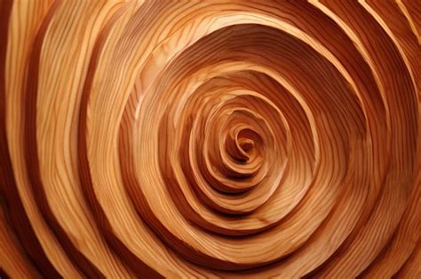 Premium Ai Image Abstract Twisted Spiral Wood Texture