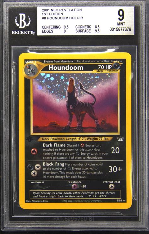 Houndoom 2001 Neo Revelation 8 64 1st Edition Holo BGS 9 Price Guide