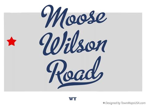 Map of Moose Wilson Road, WY, Wyoming