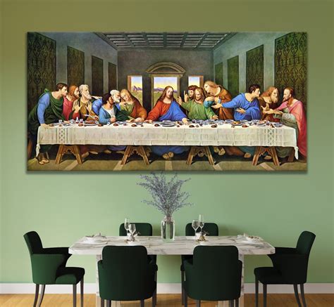 Jesus Painting Canvas, Jesus and the Last Dinner Painting, Jesus Christ ...