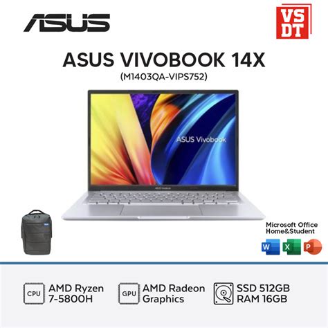 Jual ASUS Vivobook 14X M1403QA VIPS 752 Ryzen 7 5800H 16GB 512GB 14