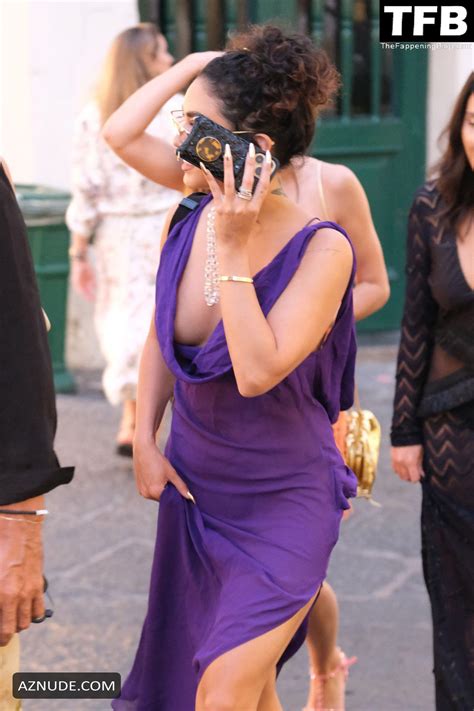 Vanessa Hudgens Sexy Seen Flashing Her Nude Boob Wearing A See Through Dress In Capri Aznude
