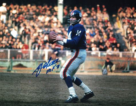 YA Tittle Autographed/Signed New York Giants 8×10 Photo HOF 27966 ...