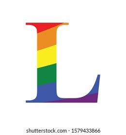 N Rainbow Letters Gay Alphabet Lgbt Stock Vector Royalty Free