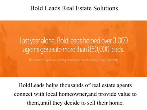 PPT - Bold Leads - Best Real Estate Lead Generation Services PowerPoint