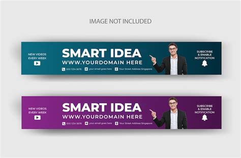 Dos Banners Para Un Sitio Web De Ideas Inteligentes Vector Premium