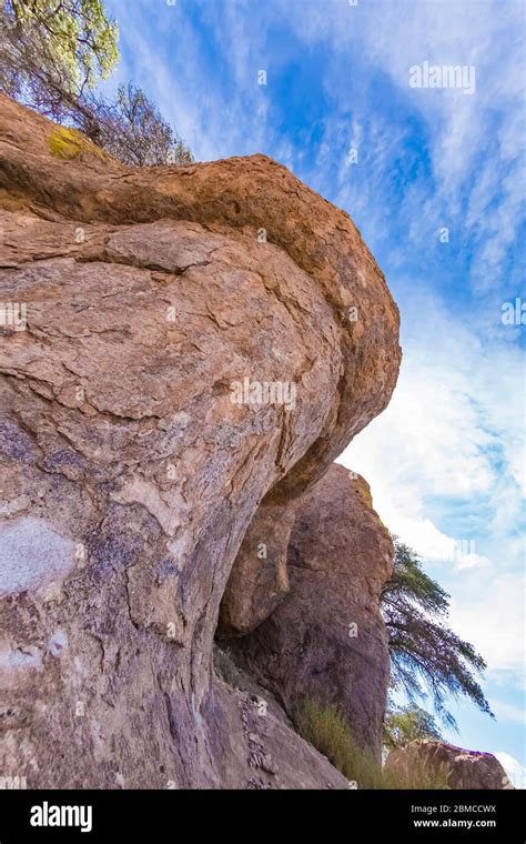 34.9 million years ago, a huge volcano eruption deposited the rock that