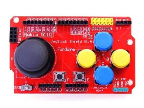 Funduino Arduino Joystick Shield Controlled Robot Arduino Maker Pro