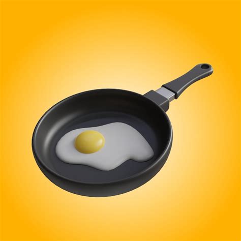 Premium Psd No Stick Frying Pan With Fried Eggs