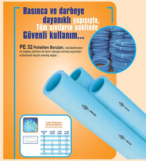 PE 32 POLİETİLEN BORULAR VE EK PARÇALARI nilsuplastik