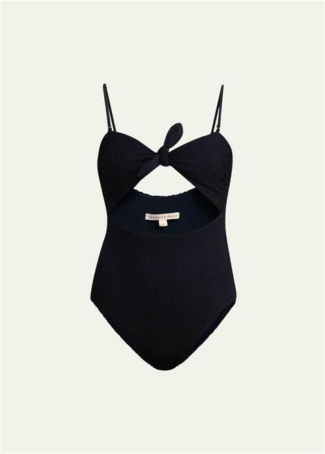 Veronica Beard Bethany Cutout Bandeau One Piece Swimsuit Bergdorf Goodman