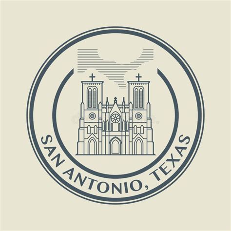 Stempel Mit Namen Von Texas San Antonio Vektor Abbildung