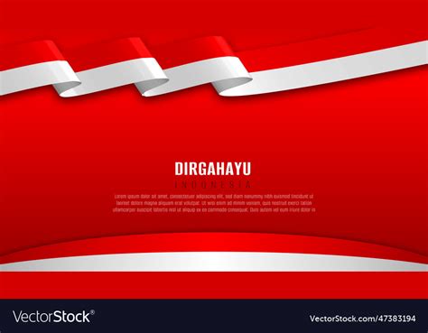 Dirgahayu Indonesian Independence Background Vector Image