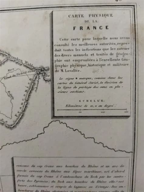 Th Century Map Physical Map Of France By Mmrs Drioux And Ch Leroy