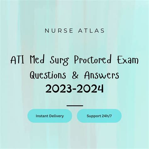 Ati Med Surg Proctored Exam Questions And Answers 2023 2024 Etsy