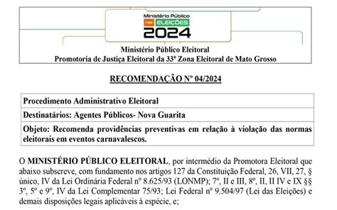 Ministério Público faz recomendação eleitoral a agentes públicos para