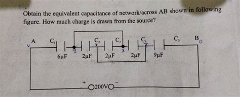 Obtain The Equivalent Capacitance Of Network Across Ab Shown In Following