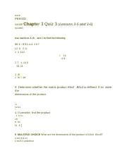 Day Matrices Quiz E Learning Date Period Name Chapter Quiz