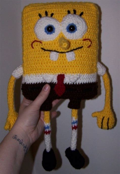 Crocheted Spongebob Squarepants Pattern Etsy Uk Spongebob Crochet Crochet Toys