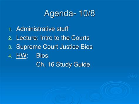 Agenda 108 Administrative Stuff Lecture Intro To The Courts Ppt