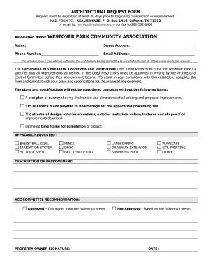 Fillable Online Acc Request Form Westover Park Doc Fax Email Print