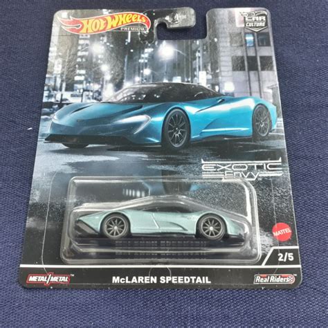 Diecast Hot Wheels Hw Premium Exotic Envy Mclaren Speedtail Blue Tosca