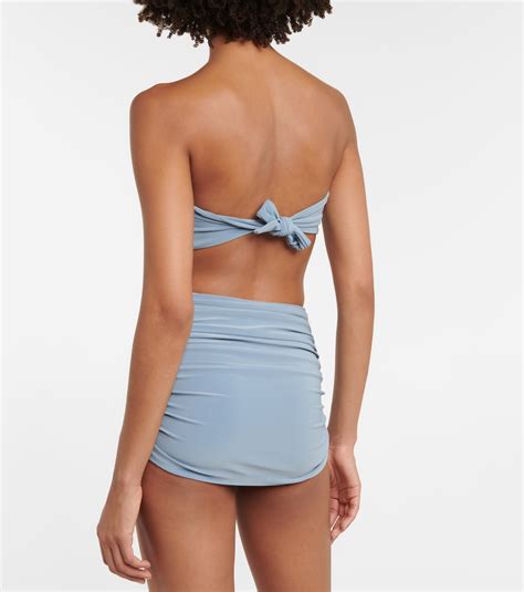 Bill Bra Strapless Bikini Top In Blue Norma Kamali Mytheresa