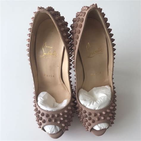 Louboutin Nude Spike Luxury Apparel On Carousell