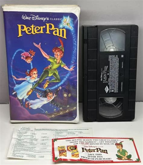 Disneys Peter Pan Black Diamond Classics Vhs Video Tape Clamshell Case