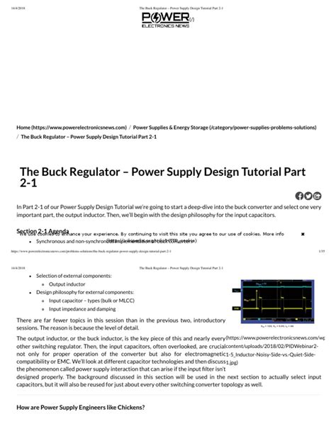 03 - The Buck Regulator - Power Supply Design Tutorial Part 2-1 PDF | PDF | Capacitor | Power Supply