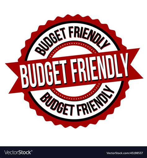 Budget Friendly Glabel Or Stamp Royalty Free Vector Image