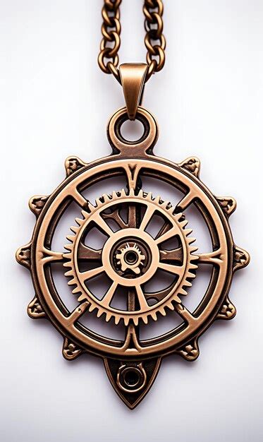 Premium Photo Isolated Of Steampunk Gear Pendant Steampunk Necklace