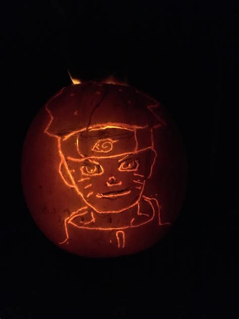 First time carving a pumpkin. : r/Naruto