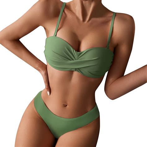 Plus Size Bathing Suit Women Tow Piece Swimwear Bathing Ruched Women Bikini Set Swimsuit