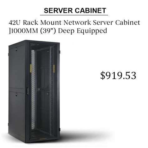 U Rack Mount Network Server Cabinet Mm Deep Equipped In