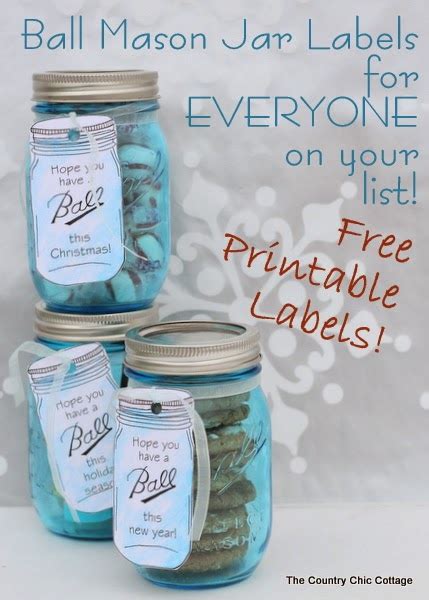 Ball Mason Jar Labels for Gifts - The Country Chic Cottage